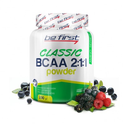 BE FIRST BCAA Powder 2:1:1 200 г, Лесные ягоды