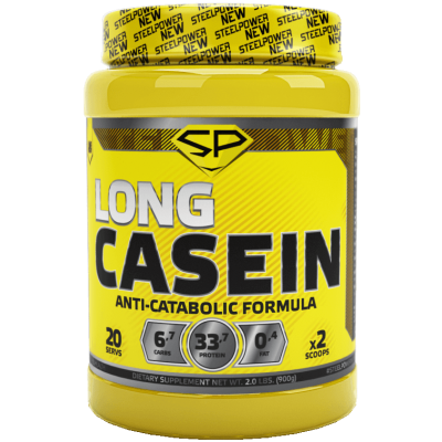 STEEL POWER Long Casein Protein 900г, Сливочная карамель