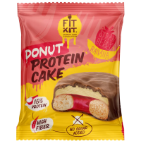FIT KIT Donut protein cake 100г, Клубника-банан