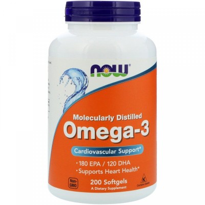 NOW Omega-3 1000 mg 200 кап,